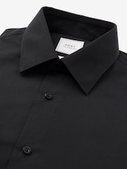 Black Skinny Fit Easy Care Single Cuff Smart Shirt - Image 7 of 8