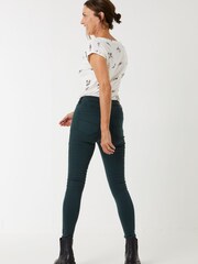 FatFace Green Harlow High Waist Jeggings - Image 1 of 3