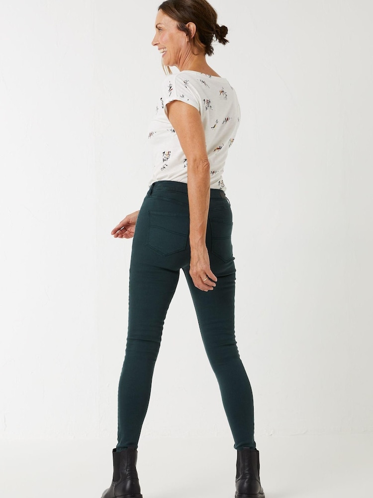FatFace Green Harlow High Waist Jeggings - Image 1 of 3