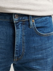 Superdry Blue Organic Cotton Slim Straight Jeans - Image 3 of 9