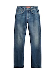 Superdry Blue Organic Cotton Slim Straight Jeans - Image 7 of 9
