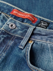 Superdry Blue Organic Cotton Slim Straight Jeans - Image 8 of 9