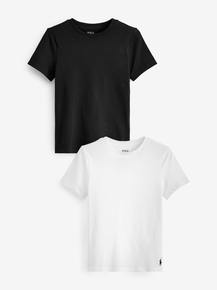 Белый - Polo Ralph Lauren Crew Logo 100% Хлопок Футболки 2 Упаковка - Image 1 of 3