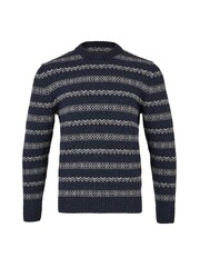Celtic & Co. Mens Blue Nordic Fairisle Pattern Crew Neck Jumper - Image 3 of 5