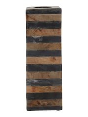 Fifty Five South Clear Slate/Mango Wood Candle Holder - Image 4 of 4