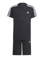 Schwarz - adidas Sportswear Train Essentials Aeroready Training Set mit 3 Streifen in regulärer Passform - Bild 12 von 19
