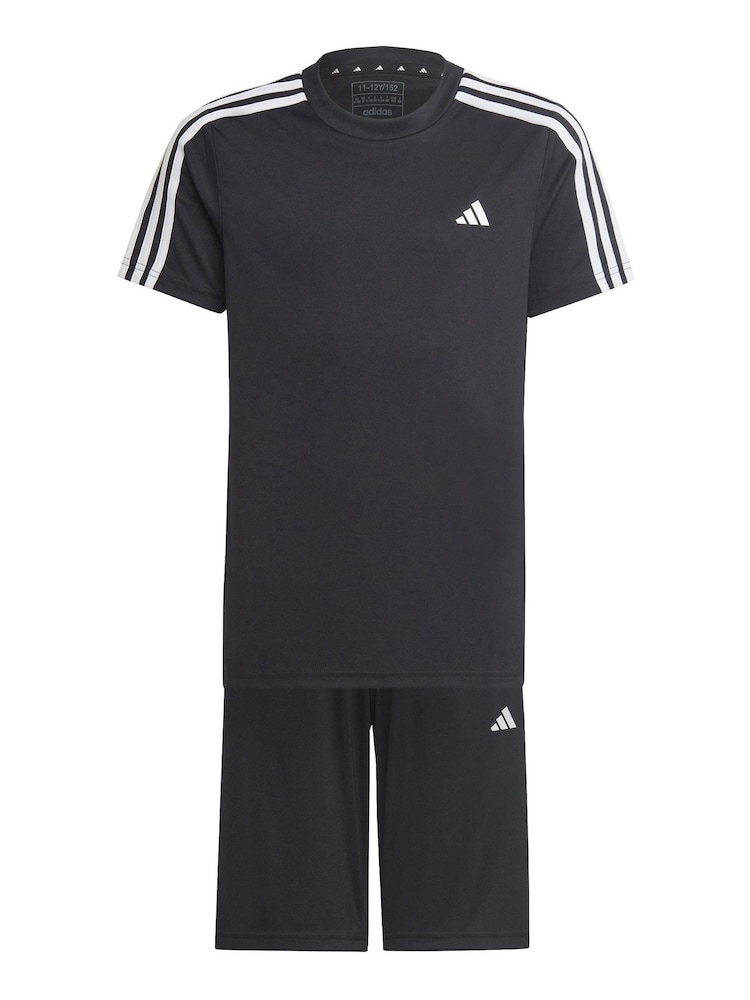 أسود - طقم Aeroready للتدريب بتفصيل عادي و3 خطوط من أساسيات تشكيلة ملابس التدريب الرياضية من adidas - Image 12 of 19