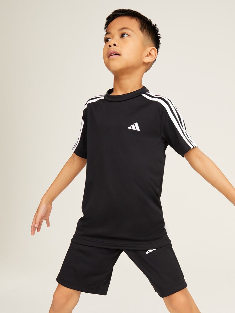 أسود - طقم Aeroready للتدريب بتفصيل عادي و3 خطوط من أساسيات تشكيلة ملابس التدريب الرياضية من adidas - Image 8 of 19