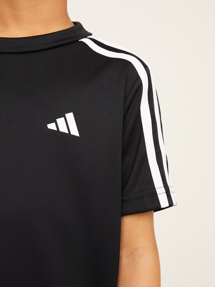 أسود - طقم Aeroready للتدريب بتفصيل عادي و3 خطوط من أساسيات تشكيلة ملابس التدريب الرياضية من adidas - Image 9 of 19