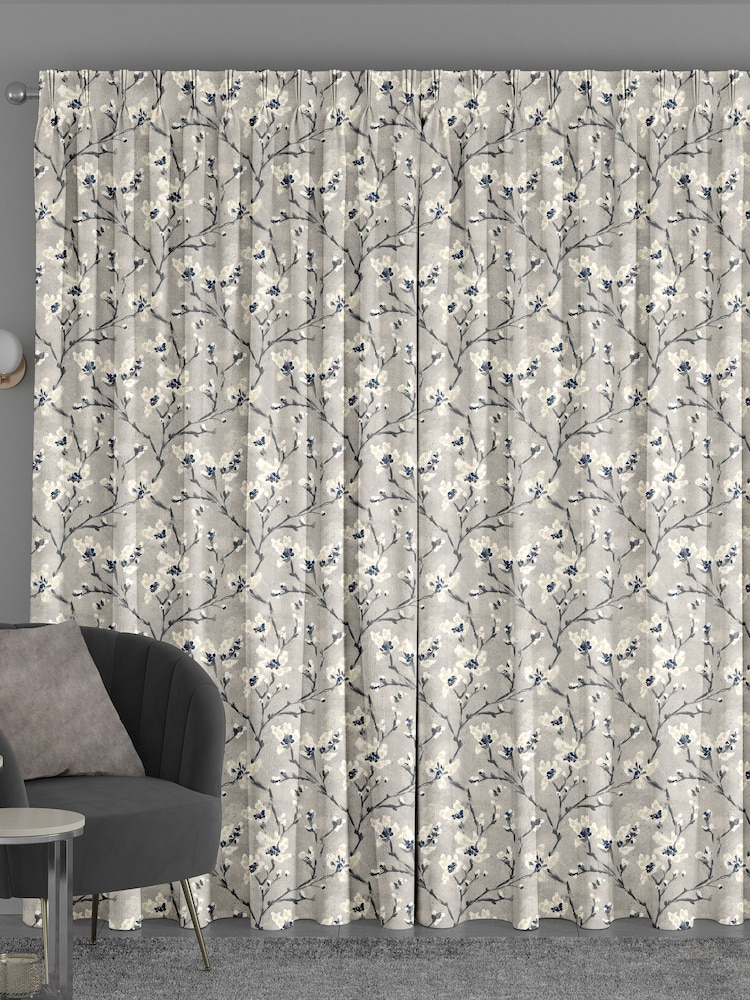 Grey Burley Made To Measure 100% Cotton Curtains - Image 2 of 9