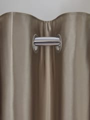 Champagne Gold Next Liquid Satin Eyelet Lined Curtains - Image 4 of 6