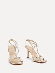 Linzi Gold Posie Strappy Stiletto Heeled Sandals - Image 3 of 6
