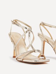 Linzi Gold Posie Strappy Stiletto Heeled Sandals - Image 4 of 6