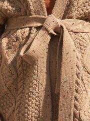 Camel Cable Belt Cardigan - Image 4 of 6