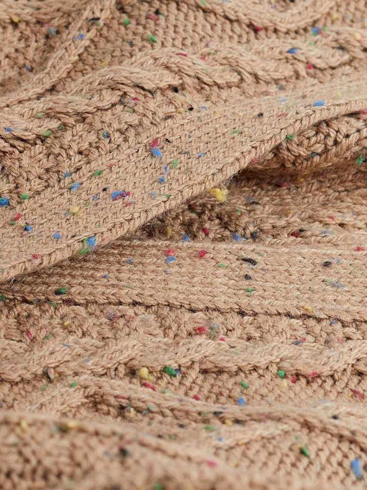 Camel Cable Belt Cardigan - Image 6 of 6