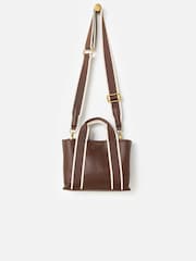 Oliver Bonas Brown Mini Tote Cross-Body Bag - Image 2 of 7