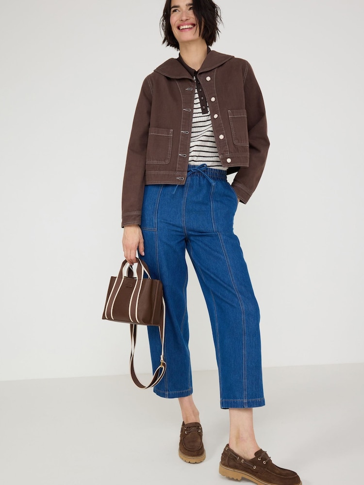 Oliver Bonas Brown Mini Tote Cross-Body Bag - Image 7 of 7 Oliver Bonas Brown Mini Tote Cross-Body Bag - Image 7 of 7
