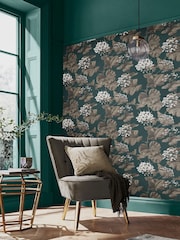 Graham & Brown Green Florentia Emerald 10M Wallpaper - Image 1 of 3