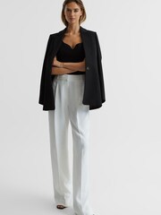 Reiss Black Daisy Sweetheart Neck Top - Image 6 of 6