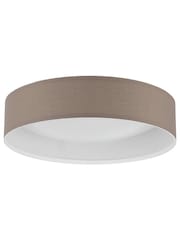 Eglo Mink Brown Taupe Pasteri 1 Light Fabric Ceiling Light - Image 3 of 4