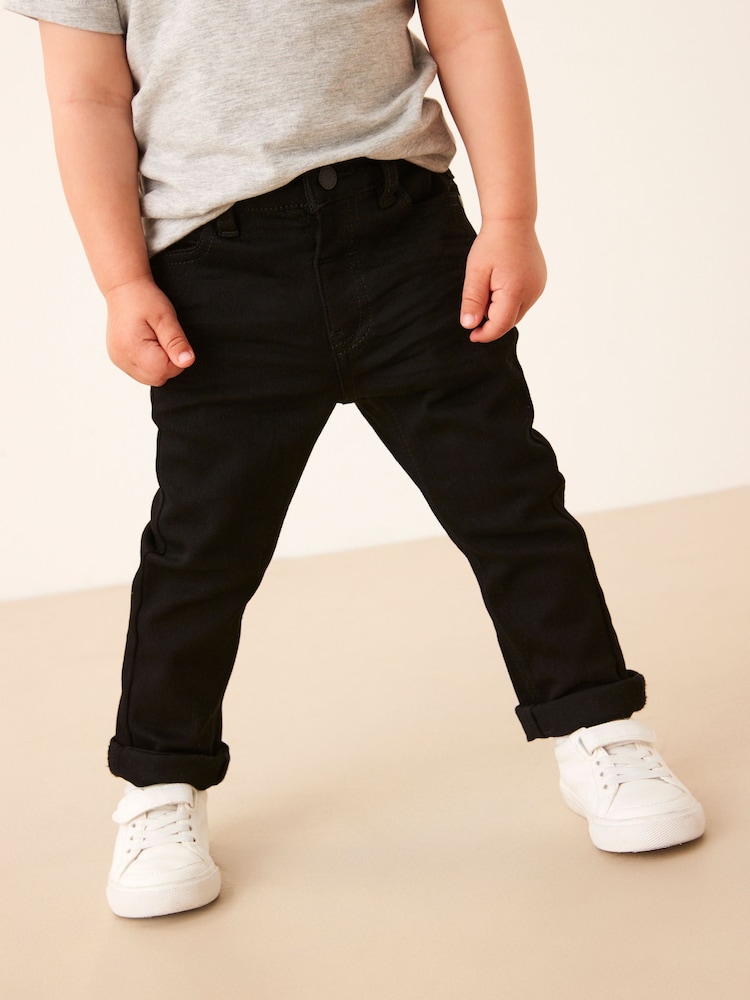 Black Denim Super Soft Skinny Fit Jeans With Stretch (3mths-7yrs) - Image 1 of 6 Black Denim Super Soft Skinny Fit Jeans With Stretch (3mths-7yrs) - Image 1 of 6