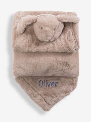 JoJo Maman Bébé Neutral Bunny Snuggle Blanket - Image 3 of 6