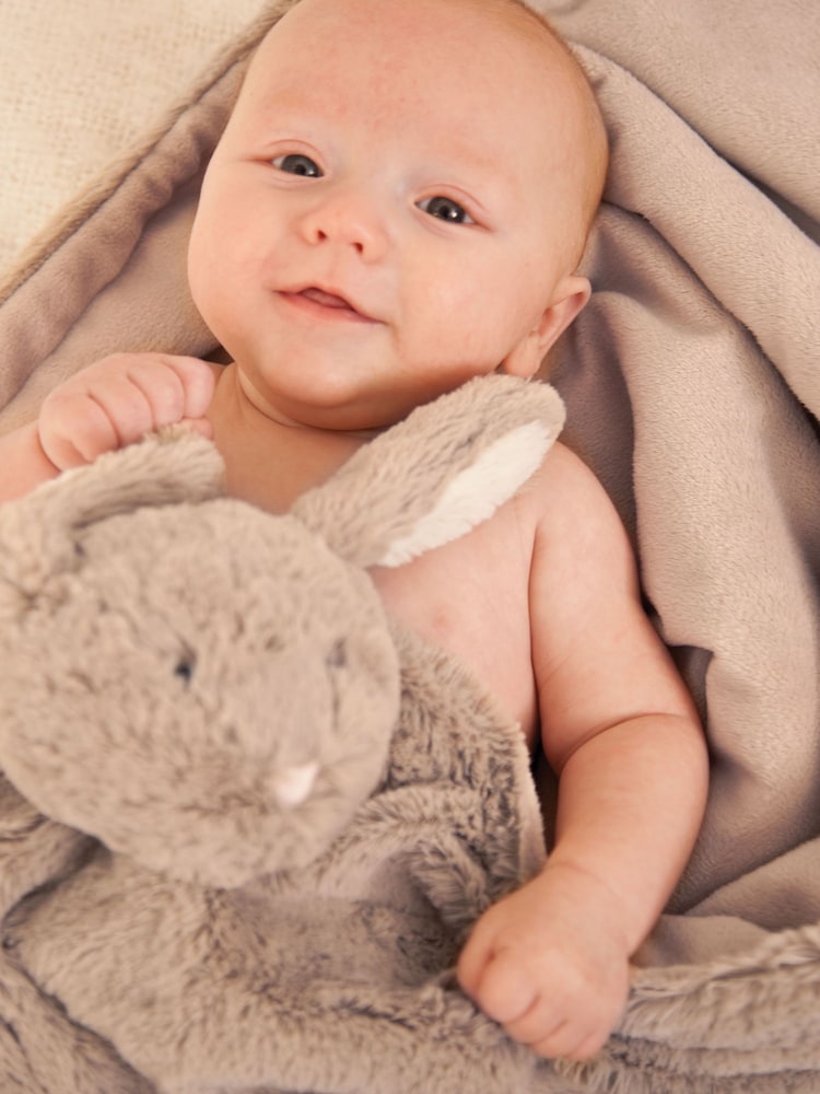 JoJo Maman Bébé Neutral Bunny Snuggle Blanket - Image 3 of 3