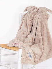 JoJo Maman Bébé Neutral Bunny Snuggle Blanket - Image 5 of 6