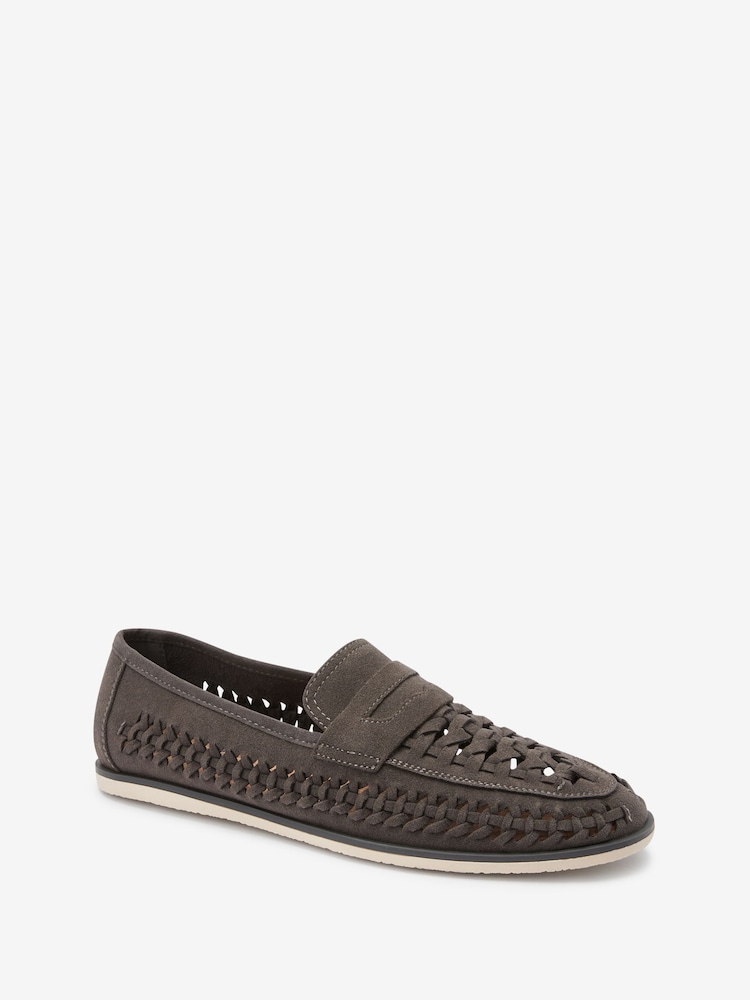 Grey Weave Loafers - Image 3 of 5