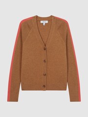 Reiss Tan Amelia Junior Colourblock Cardigan - Image 2 of 8