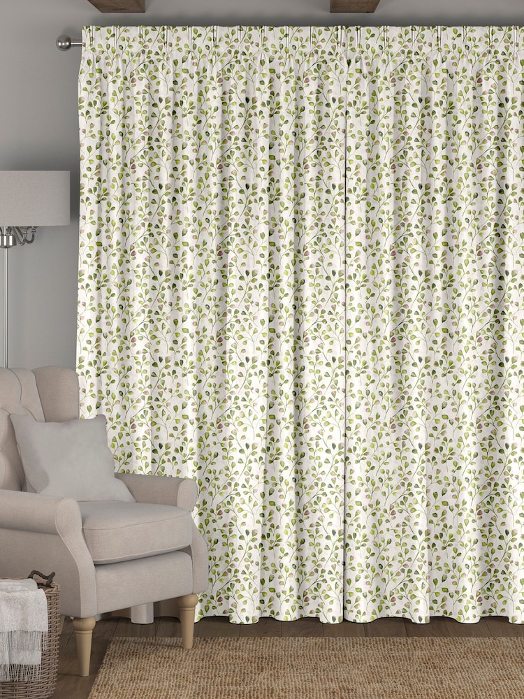 Lime Green April Made To Measure 100% Cotton Curtains - Image 2 of 9