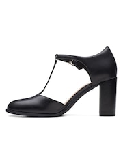 Clarks Black Leather Freva85 Bar Shoes - Image 2 of 9