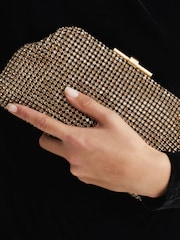 Reiss Gold Adaline Embellished Clutch Bag - Image 4 of 9