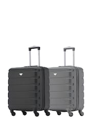 Flight Knight EasyJet Overhead 4 Wheel ABS Hard Case Cabin Carry On Suitcase 56x45x25cm  Set Of 2 - Image 1 of 7