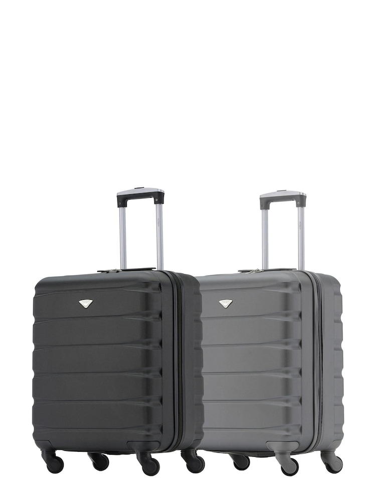 Flight Knight EasyJet Overhead 4 Wheel ABS Hard Case Cabin Carry On Suitcase 56x45x25cm  Set Of 2 - Image 1 of 7