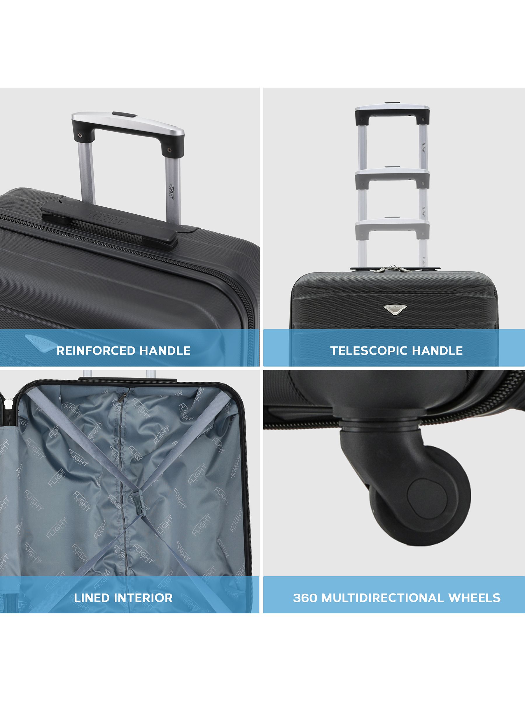 Buy Flight Knight EasyJet Overhead 4 Wheel ABS Hard Case Cabin