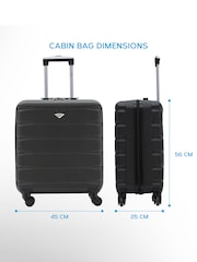 Flight Knight EasyJet Overhead 4 Wheel ABS Hard Case Cabin Carry On Suitcase 56x45x25cm  Set Of 2 - Image 2 of 7
