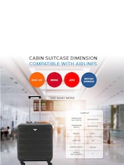 Flight Knight EasyJet Overhead 4 Wheel ABS Hard Case Cabin Carry On Suitcase 56x45x25cm  Set Of 2 - Image 7 of 7