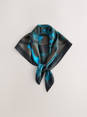 Brown Precious Floral Print - CERENE Large Square Scarf - Image 2 de 6