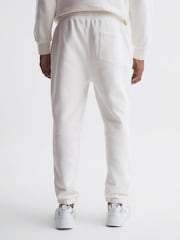 Reiss Ecru Carter Fleece Lined Drawstring Joggers - Image 5 of 7