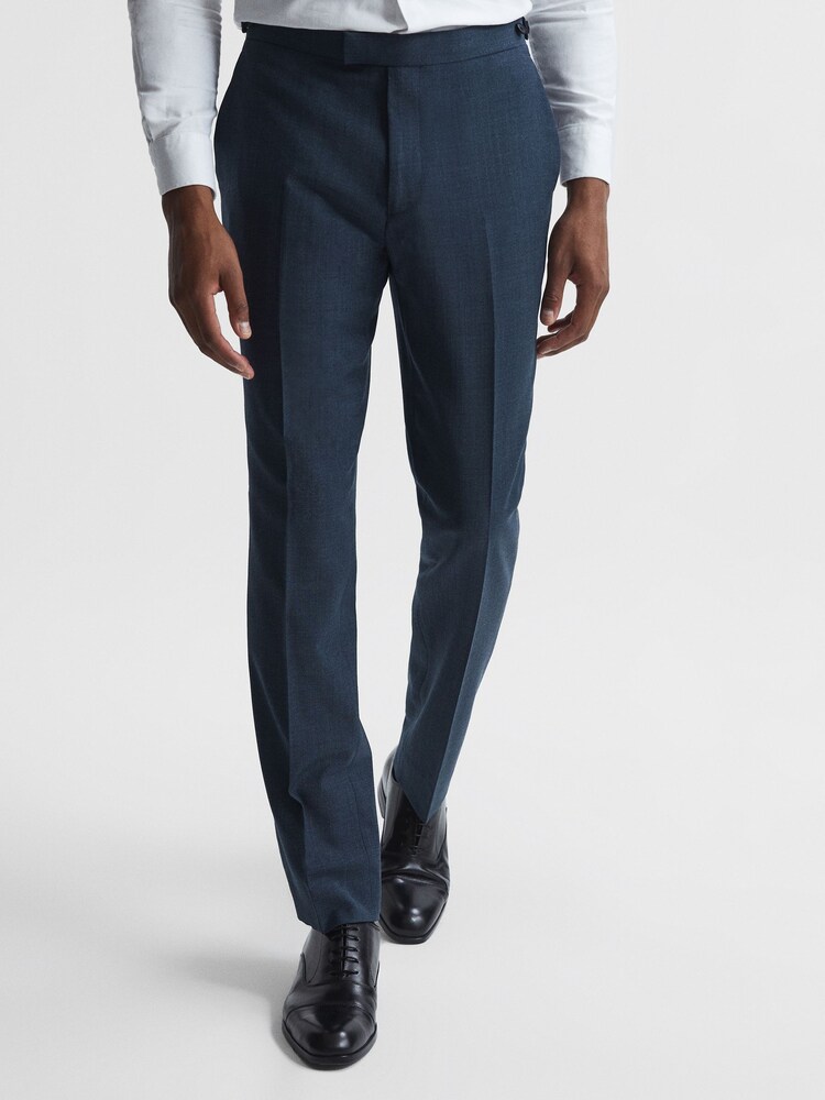 Reiss Ease Sharkskin Mixer Slim Fit Trousers - Imagen 1 de 5