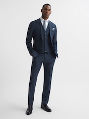 Reiss Ease Sharkskin Mixer Slim Fit Trousers - Imagen 3 de 5