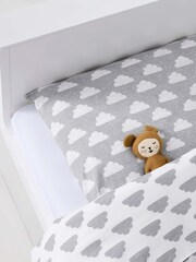 Snuz Grey Cloud Nine 100% Cotton Duvet Cover and Pillowcase Set - Image 2 of 4