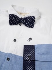 Angel & Rocket White Bow Tie Carlton Shirt - Image 5 of 5