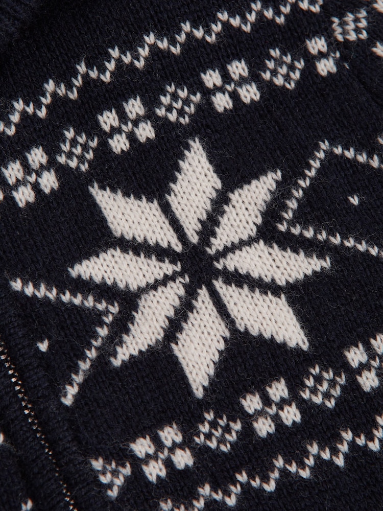 Reiss Navy Bo 4-9 yrs Shawl Collar Zip Up Jumper - Image 6 of 6