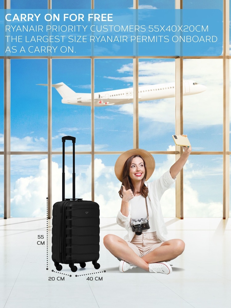 Flight Knight 55x40x20cm Ryanair Priority 4 Wheel ABS Hard Case Cabin Carry On Hand Luggage - Image 6 of 6