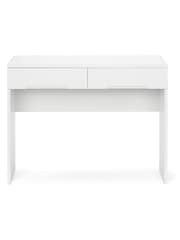 Julian Bowen White Manhattan Gloss 2 Drawer Dressing Table - Image 3 of 4