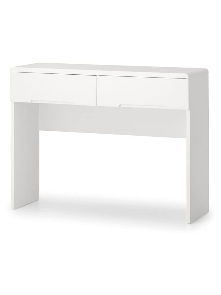 Julian Bowen White Manhattan Gloss 2 Drawer Dressing Table - Image 4 of 4