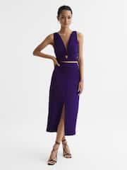 Reiss Maisie Deep V-Neck Crop Top - Imagen 3 de 6