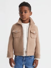 Reiss Ecru Sparrow 4-9 yrs Cashmere Crew Neck Cable Knit Jumper - Image 4 of 7